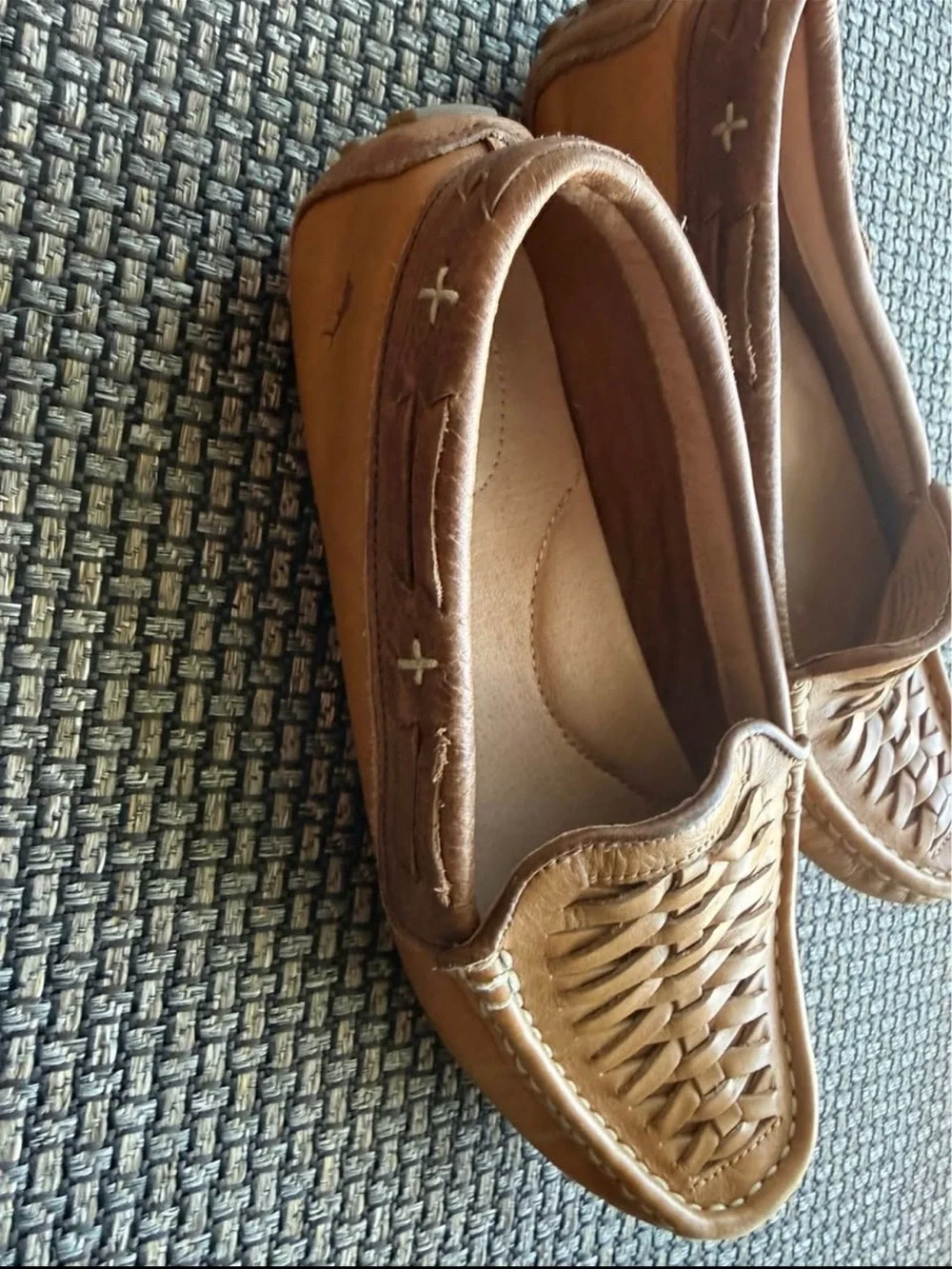 Tommy Bahama Woven Slip-On Loafers in Light Brown